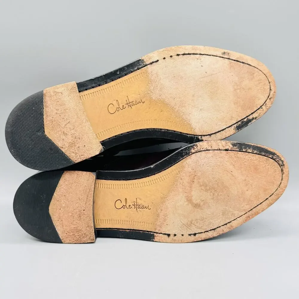 Cole Haan Shoes Mens 10 Brown Leather Cap Toe Derby Oxford Lace Up Dress Classic